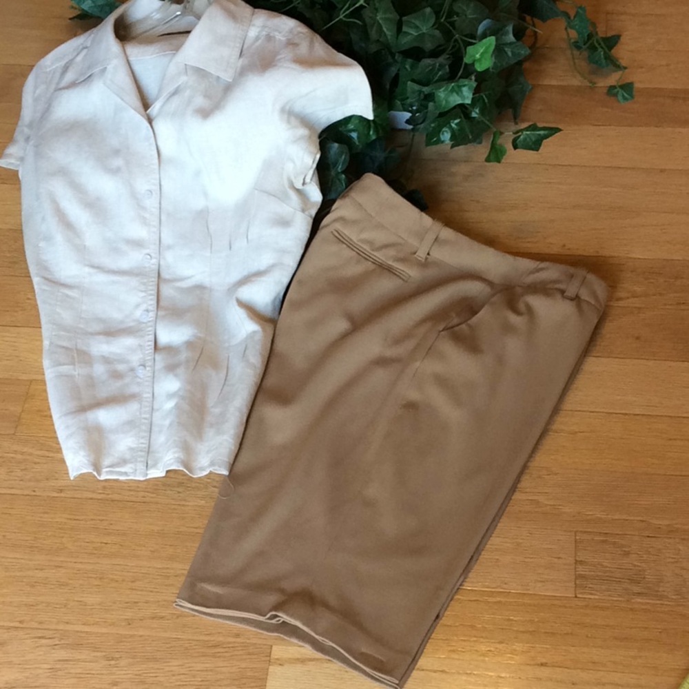 Grace Elements camel colored dress bermudas